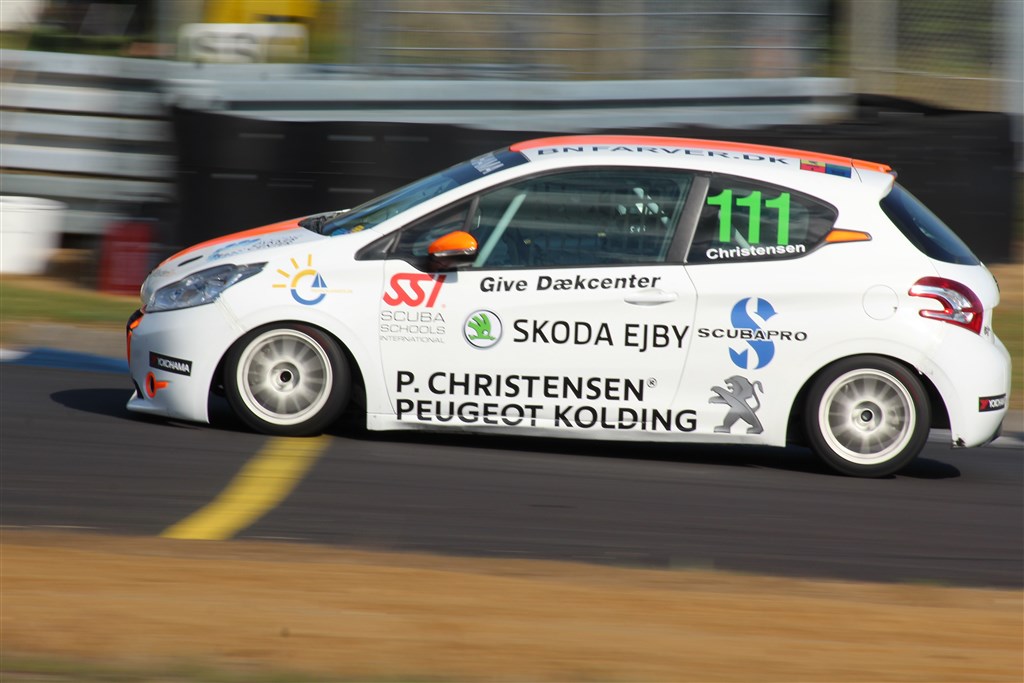 Morten Christensen var ude at køre i Peugeot 208 for første gang, og var tæt på at få pokal med hjem fra weekenden
(Foto: JJ Media)